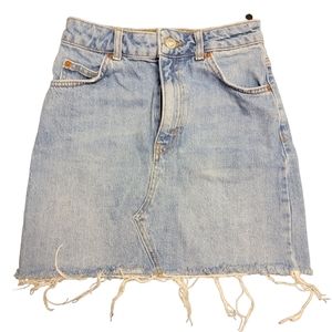 Top Shop demin distressed skirt